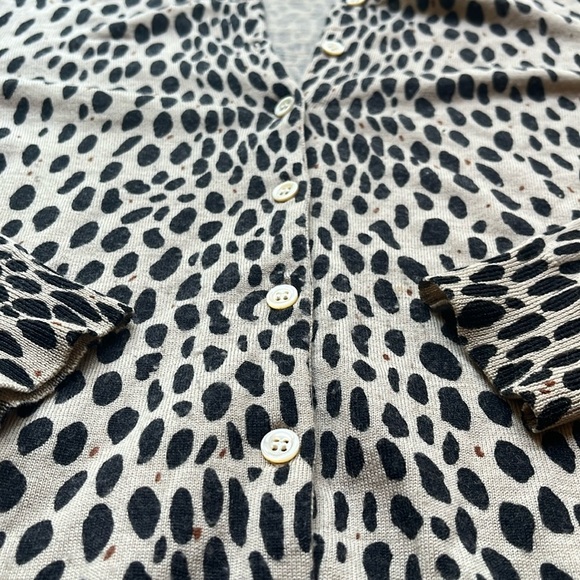 ✨ Vintage Leopard Print J.Crew Merino Wool Cardigan , Size: S - Picture 14 of 17